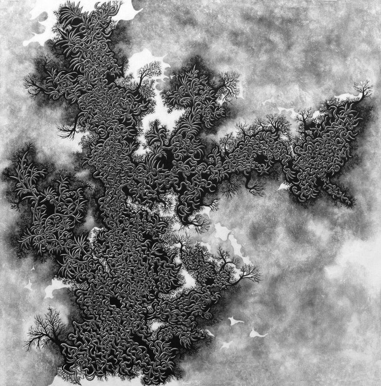 in flux 110x110 cm acrylic on canvas 2012